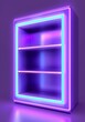 © duyina1990 - Purple Neon Light Shelf with Three Shelves