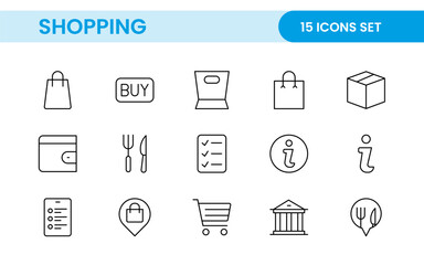 Poster - set of shopping cart icons. collection of web icons for online store, from various cart icons in var