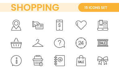 Poster - set of shopping cart icons. collection of web icons for online store, from various cart icons in var