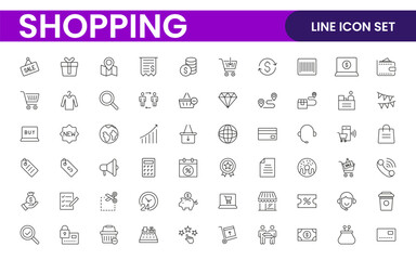 Poster - set of shopping cart icons. collection of web icons for online store, from various cart icons in var