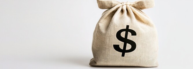 Poster - A Canvas Bag with a Dollar Sign
