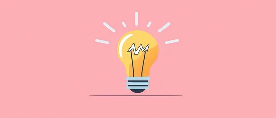 Poster - Light Bulb Idea Inspiration Concept Minimalist Illustration