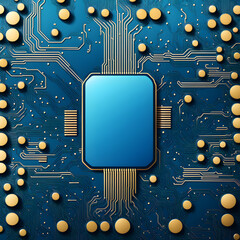 Wall Mural - Artificial intelligence chip, chip circuit board design, digital life, Nvidia and openai, science and technology background, Internet technology