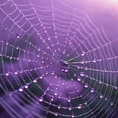 spider web in the morning