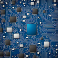 Wall Mural - Artificial intelligence chip, chip circuit board design, digital life, Nvidia and openai, science and technology background, Internet technology