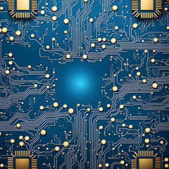 Wall Mural - Artificial intelligence chip, chip circuit board design, digital life, Nvidia and openai, science and technology background, Internet technology