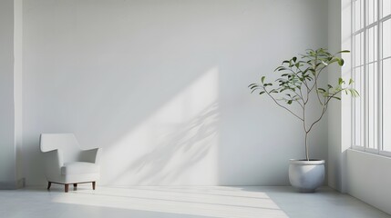 Poster - Geometric patterns in a minimalistic setting AI generated illustration