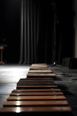 Poster - Glockenspiel notes ringing out in a minimalist soundstage AI generated illustration