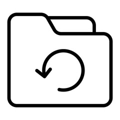 Sticker - Folder Backup Vector Icon Design