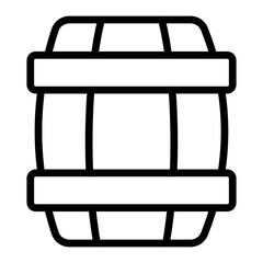 Poster - Barrel Vector Line Icon Design