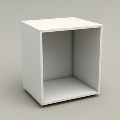 Poster - White Open Cube Shelf Unit For Display