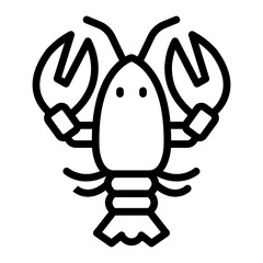 Sticker - Lobster Vector Line Icon Design