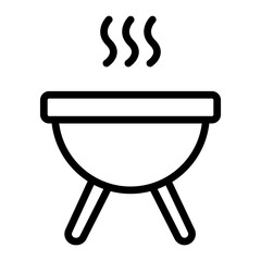 Poster - Barbacue Vector Line Icon Design