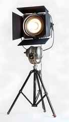 Wall Mural - Vintage Movie Studio Lighting Equipment On Tripod