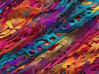 Wall Mural - colorful feathers background