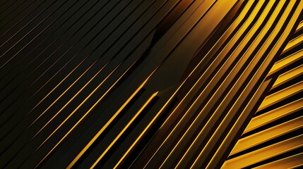 Wall Mural - Abstract Golden and Black Lines Background