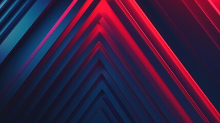 Wall Mural - Abstract Geometric Background with Neon Lights