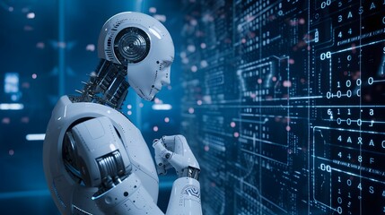 Poster - Innovative use of AI technology enabling a robotic data analyst AI generated illustration