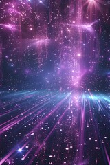 Fototapete - Lovely 3D abstract background with a sparkly starry night AI generated illustration
