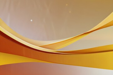 Canvas Print - Abstract Yellow and orange warm tone background with simply curve lighting element vector eps10 Generative AI