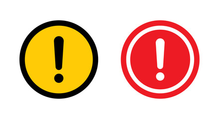 Poster - Circle warning sign icon. Danger, caution symbol