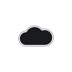Fototapete - Cloud vector icon. Black cloud vector. Stylish modern simple cloud. Cloud storage vector. Vector illustration.
