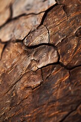 Wall Mural - Macro shot of the texture of a coconut shell AI generated illustration