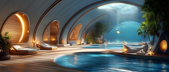 Poster - Underwater Luxurious Resort.