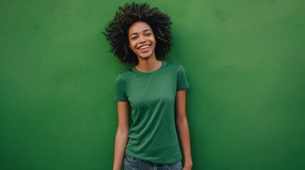 Poster - The smiling woman in green