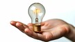 © best - A Hand Holding a Glowing Lightbulb