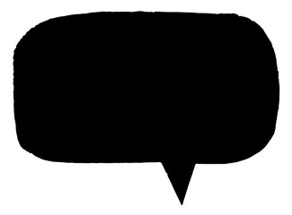 Poster - Blank round cut out communication message speech bubble with rough edges and copy space for text, vector design elements
