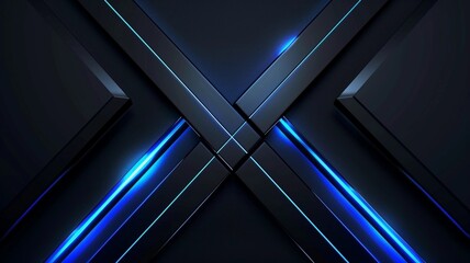 Wall Mural - abstract futuristic digital background with blue lines 