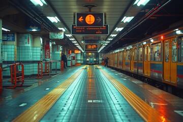 Accessible Public Transport: A picture of a bus or train with ramps and disability access