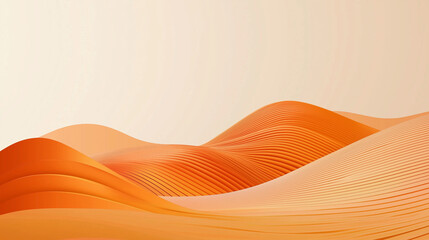 abstract orange wave pattern on minimalist background, orange wallpapers