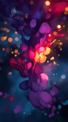 Sticker - Abstract Color Flow with Vibrant Lights and Shapes