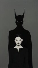 Poster - Mysterious Silhouette Duo with Dark Themes