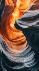 Poster - Rays of sunlight filter down into the sprawling canyon, illuminating the vibrant colors of the rock formations. Deep textures and curves create a breathtaking natural masterpiece