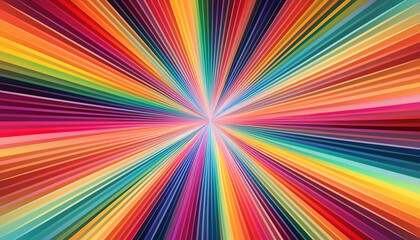 Aufkleber - Colorful radiating lines creating a vibrant explosion of hues, showcasing a dynamic and energetic design