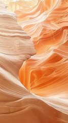 Poster - The majestic canyon reveals sweeping curves of sandstone, displaying a dance of warm hues as sunlight filters through the narrow passage, creating a breathtaking spectacle