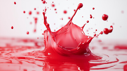 detailed close-up of a red splash, colorful splashing