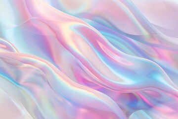 Poster - A close-up view of an abstract painting featuring pink and blue colors