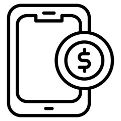 Canvas Print - Mobile Banking Icon