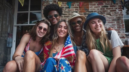 Poster - A Group of Happy Friends