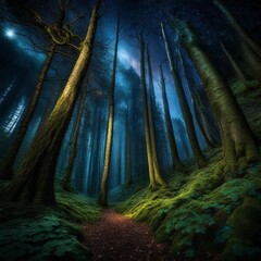 Canvas Print - forest in the night