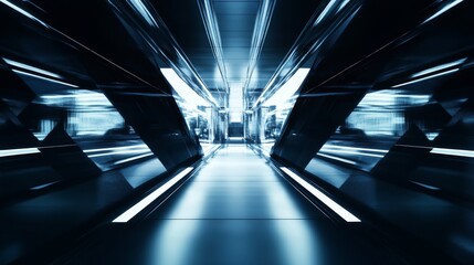 Poster - Sharp light rays with mirrored reflections