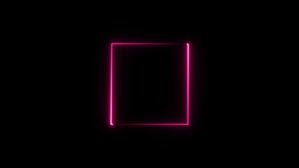 abstract glowing neon rectangle border frame in the shape rectangle glowing and futuristic energy line animation.