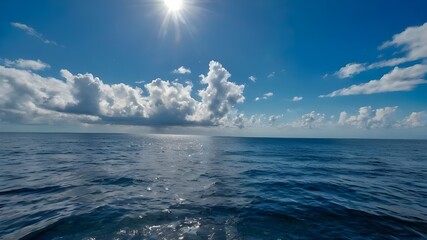 A breathtaking scene of the vast sea and ocean