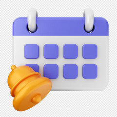 3d notification bell icon