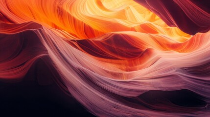 Poster - The image is of a canyon with a red and orange hue