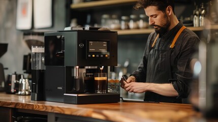 Canvas Print - Explore the role of technology in coffee machine innovation.